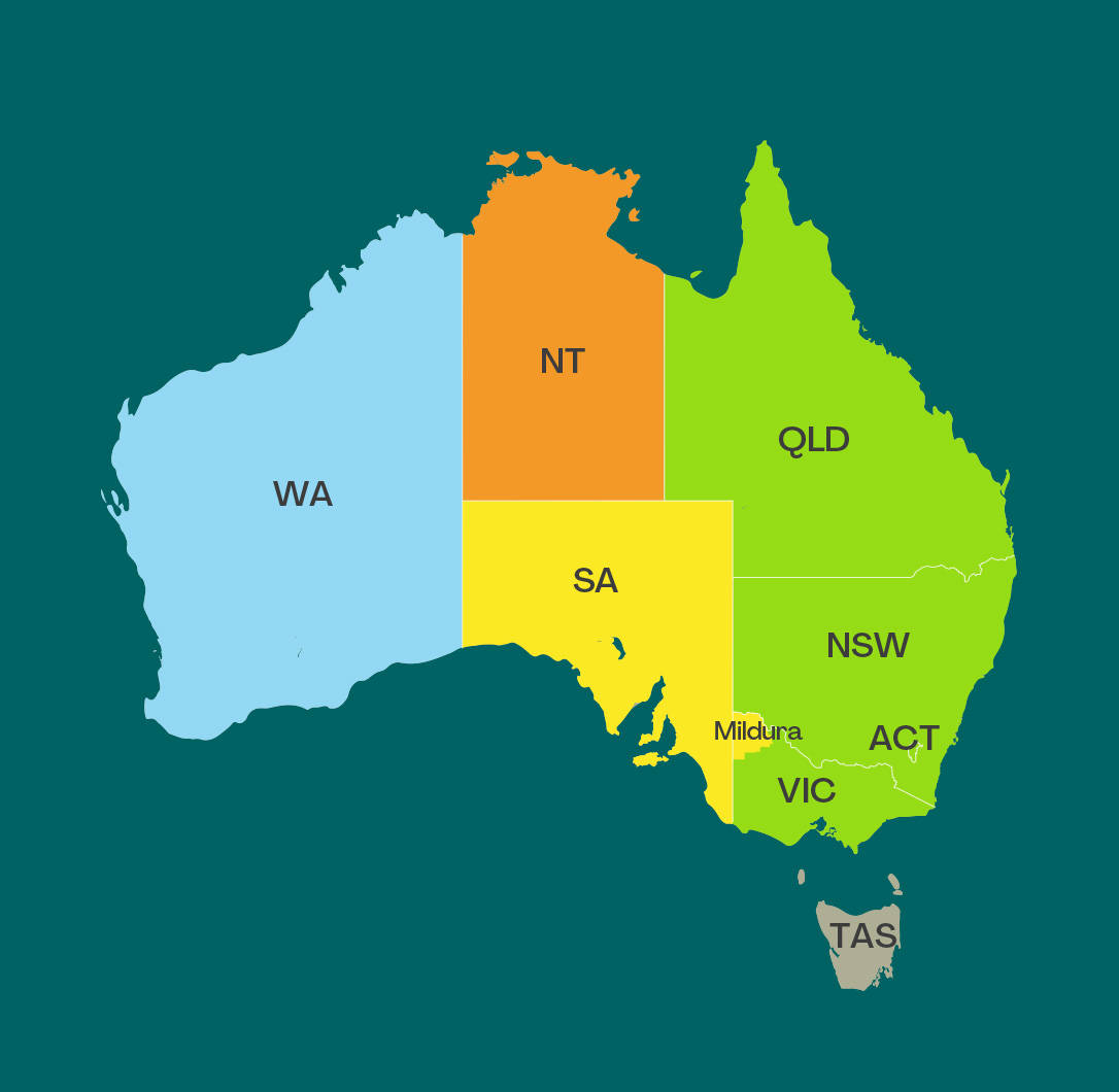 Map showing cut-off and delivery windows.