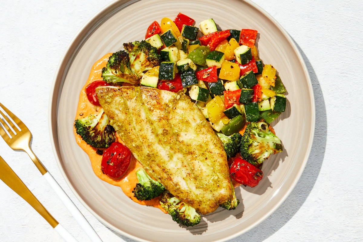 Basil-Garlic Barramundi & Tomato Cream