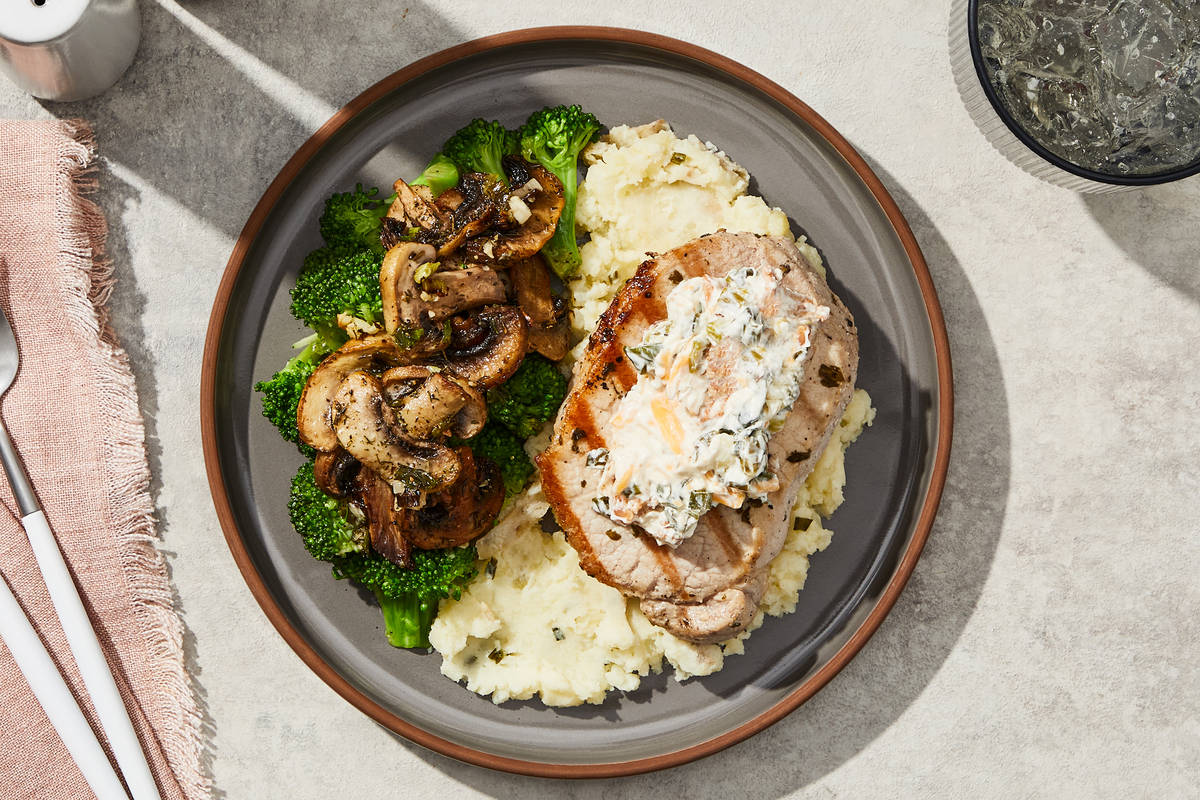 Loaded Mashed Potato Pork Chop