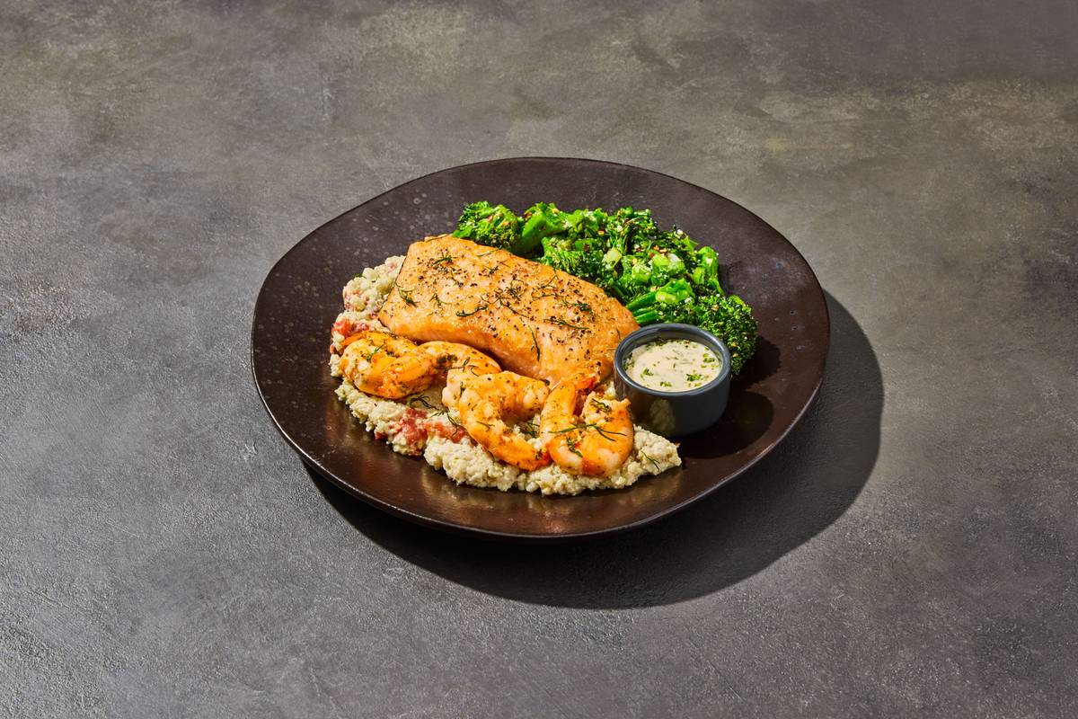 Scampi-Style Shrimp & Salmon