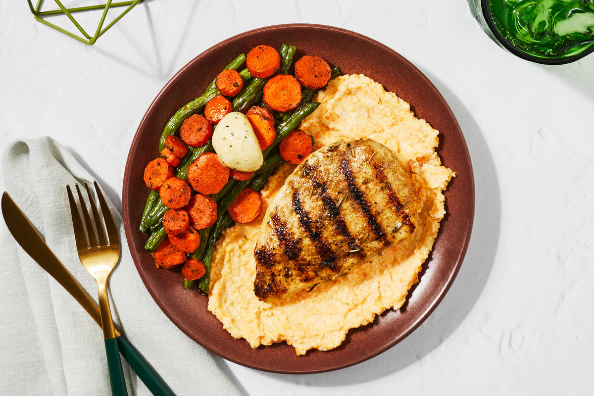 Sweet Potato Grits Sage Chicken Recipe HelloFresh