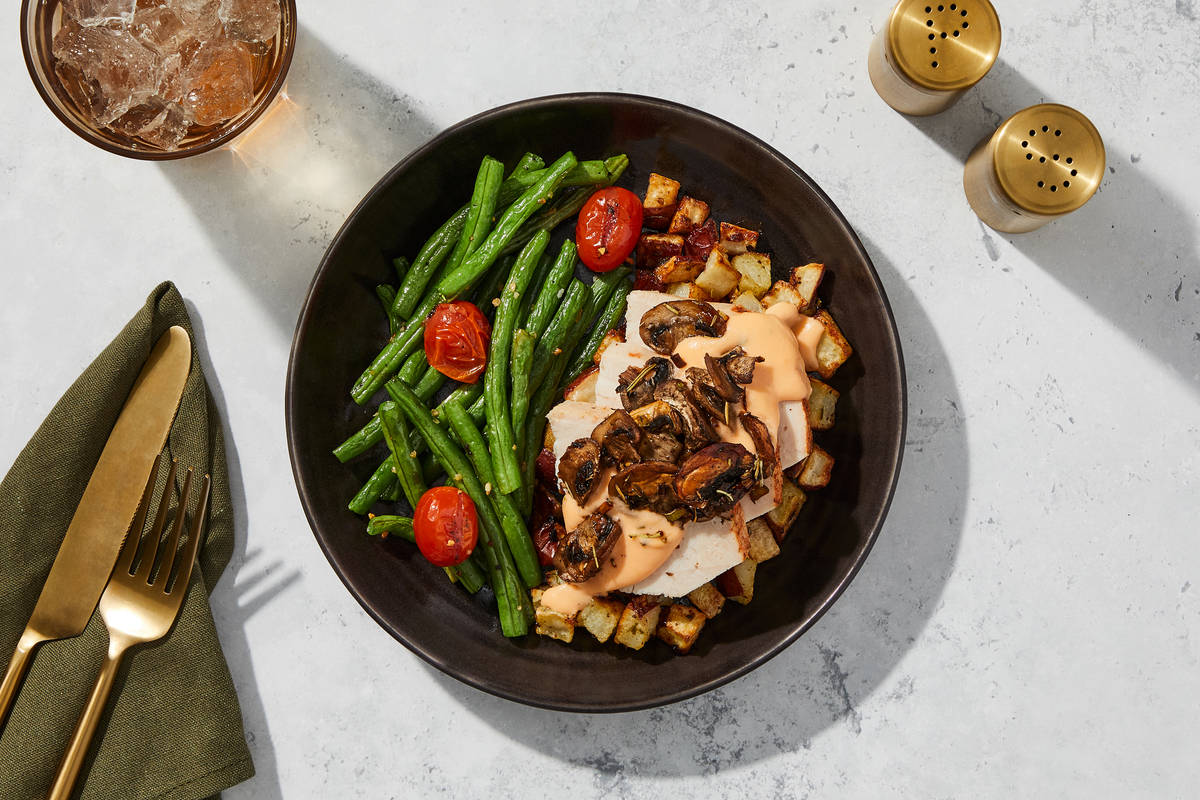 Turkey & Mushroom Cheddar "Melt"