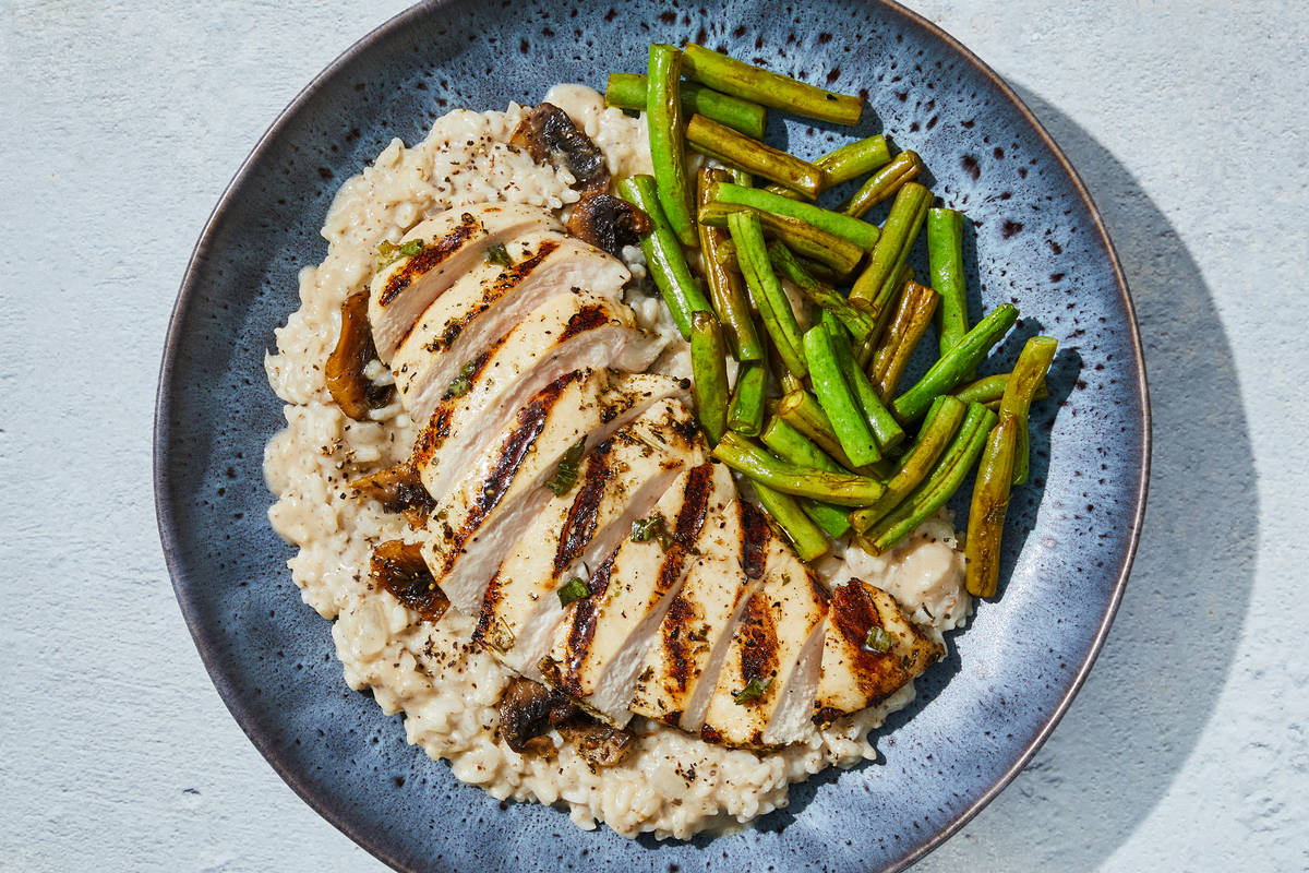 Truffle Butter Chicken & Mushroom Risotto