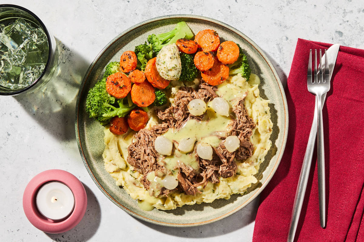 Pot Roast Shredded Beef & Mash