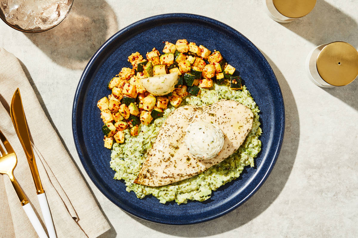 Cheesy Garden Herb Chicken