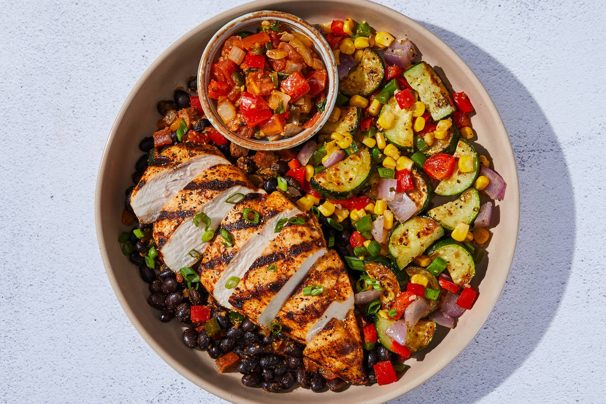 Smoky Chicken & Stewed Black Beans
