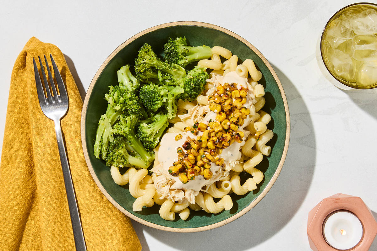 Charred Corn & Shredded Chicken Cavatappi