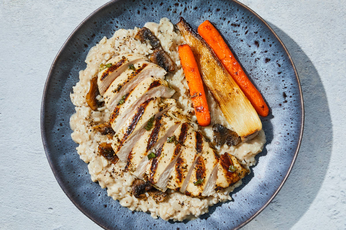Truffle Butter Chicken & Mushroom Risotto
