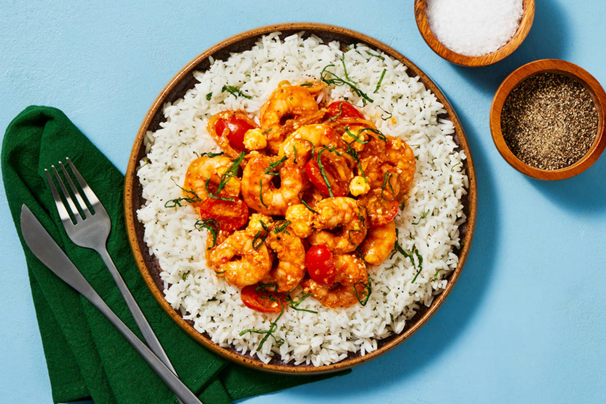 Greek-Style Shrimp and Feta Bake