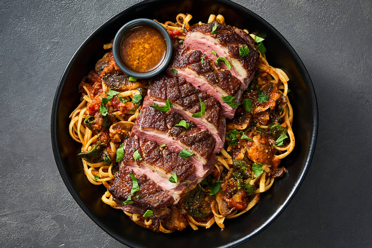 Cacciatore-Inspired Linguine with Duck Breasts