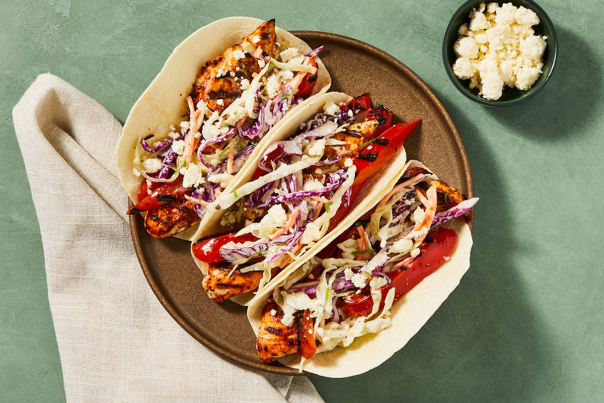 SuperQuick Chipotle Grilled Chicken Breast Tacos