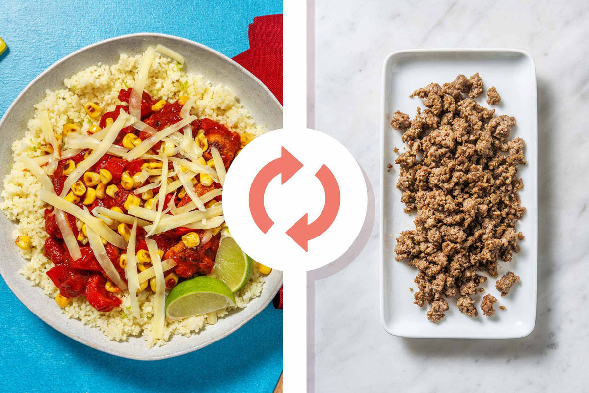 Chipotle Beef, Charred Corn and Pepper Bowl