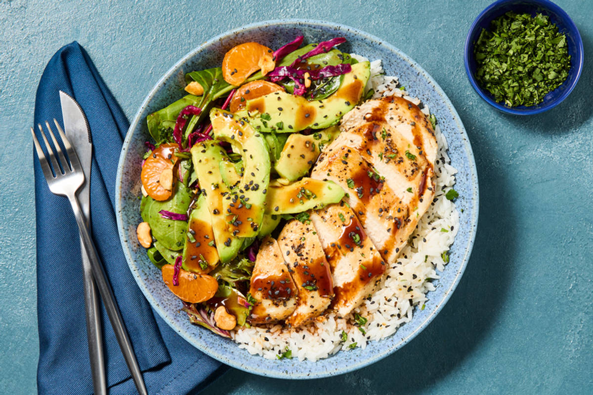 Citrus-Cashew Chicken Salad Bowls
