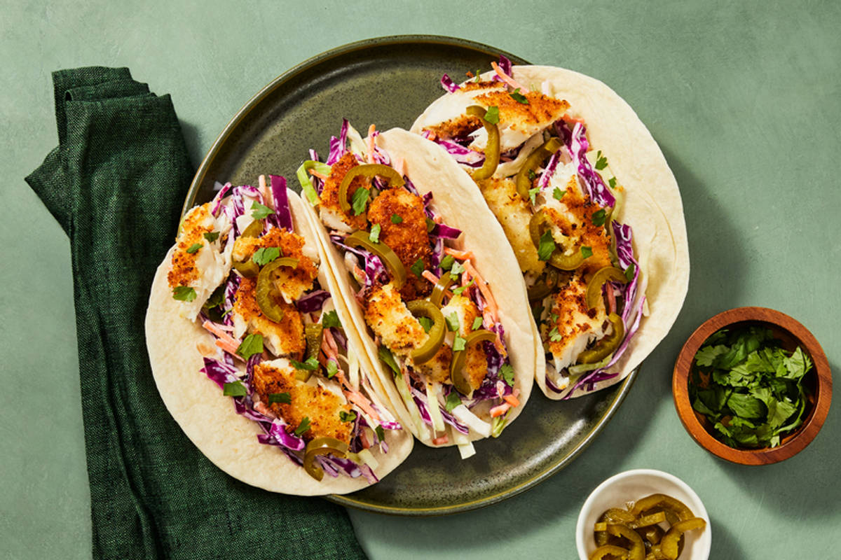 Crispy Lemon-Pepper Fish Tacos