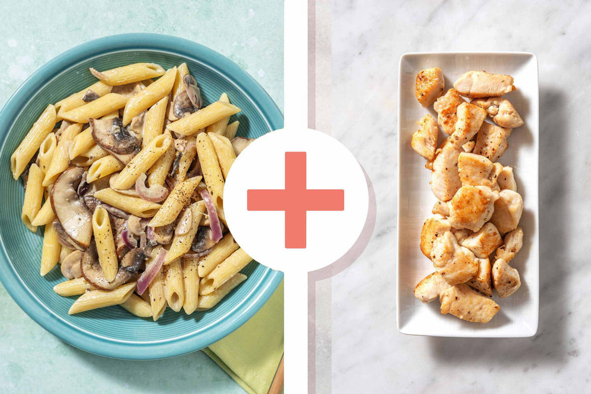 Creamy Chicken and Double Mushroom Penne