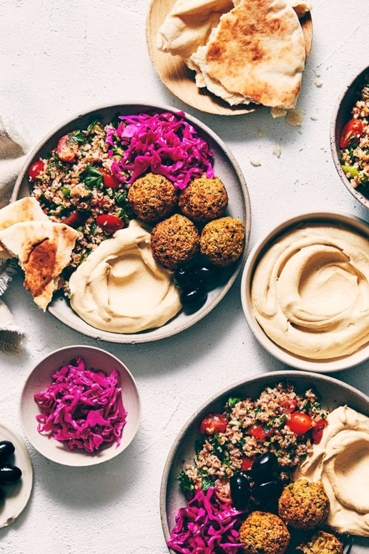 Mediterranean-Style Falafel Plates