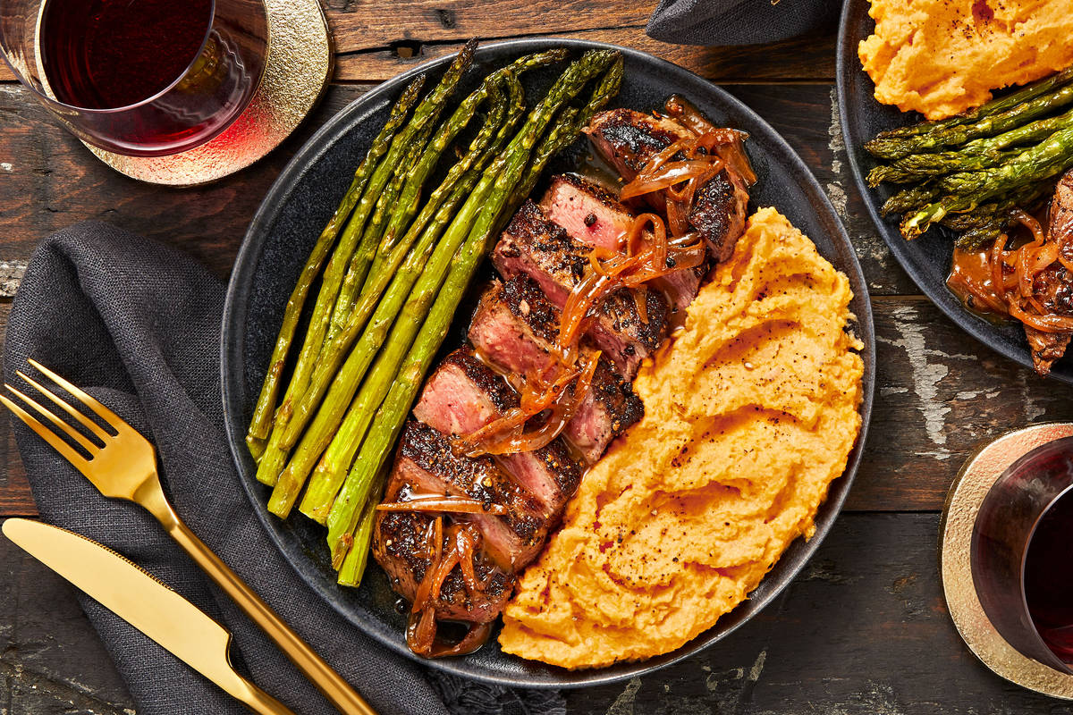 Peppercorn-Crusted Sirloin with Shallot Pan Sauce