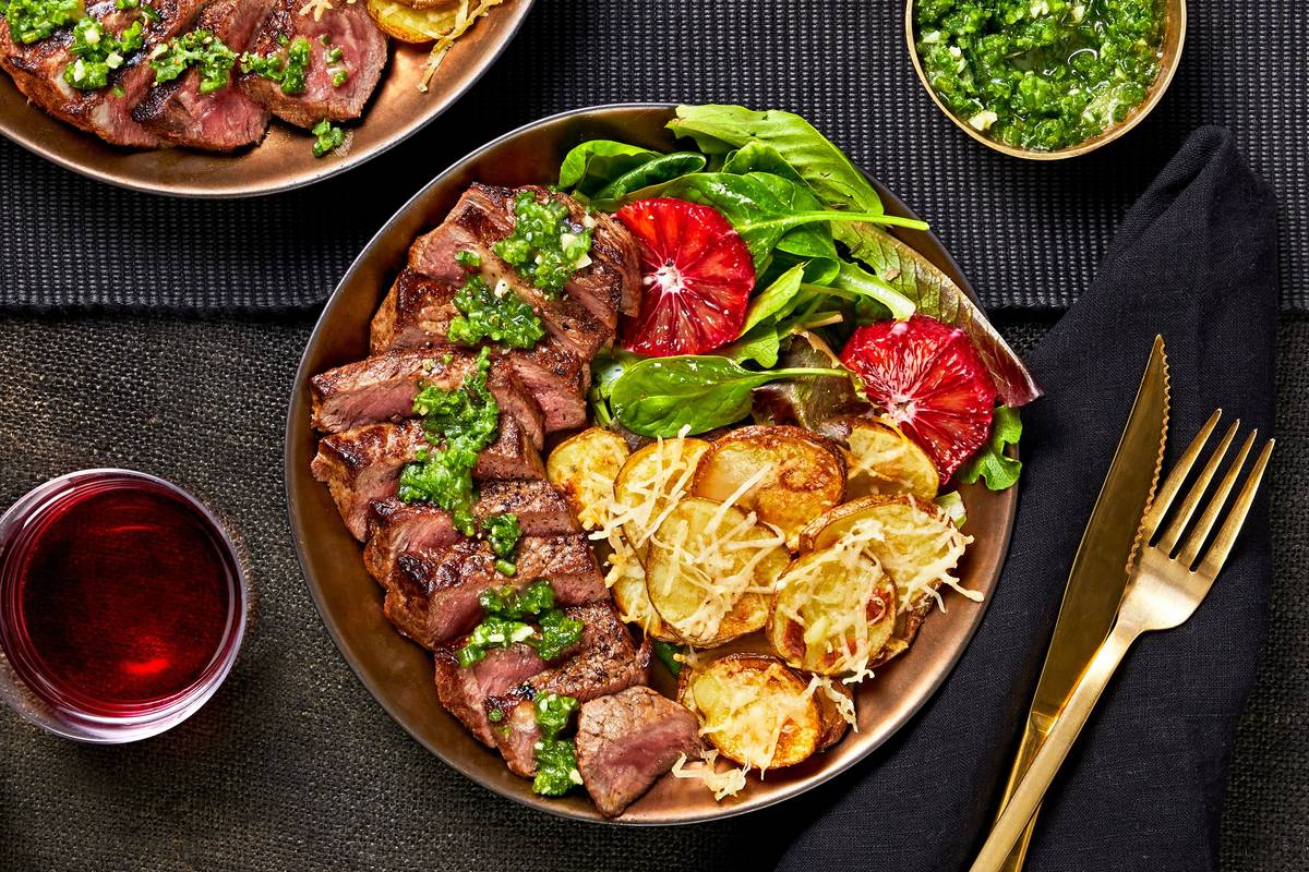 Sirloin with Chive Butter Sauce