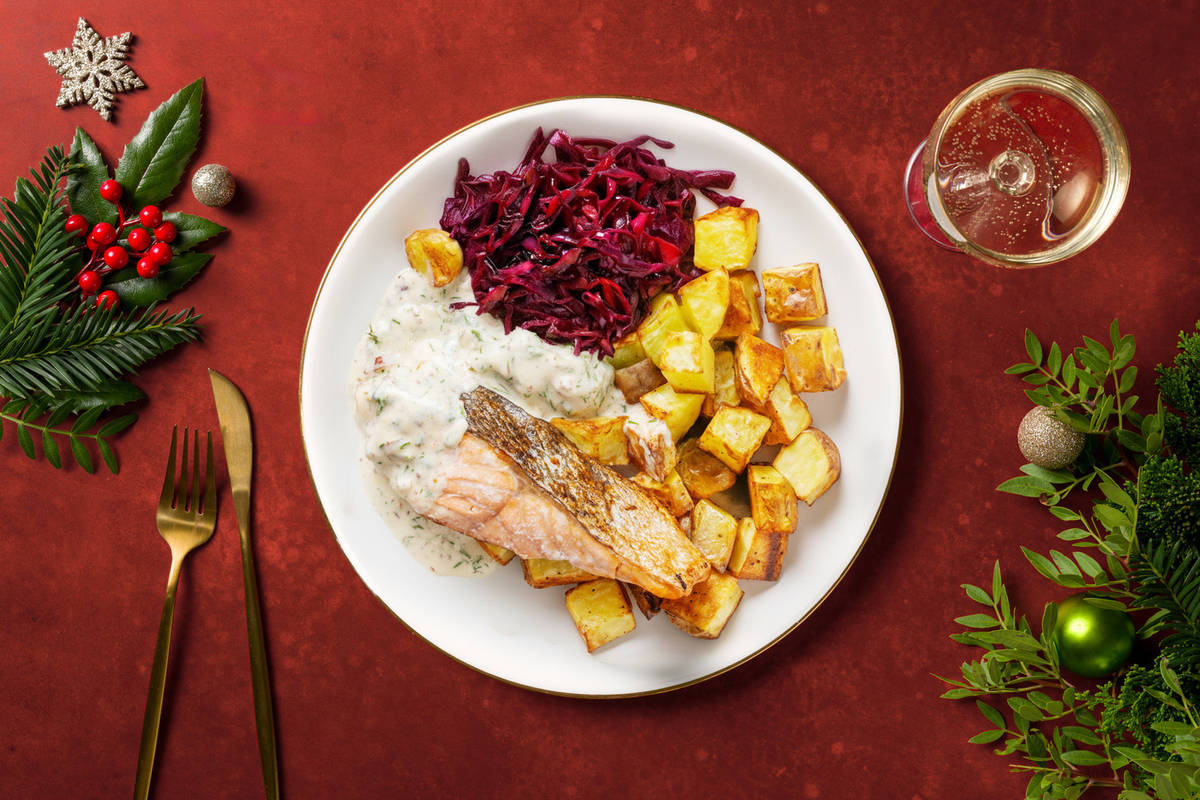 Salmon and Creamy Mustard-Chive Sauce