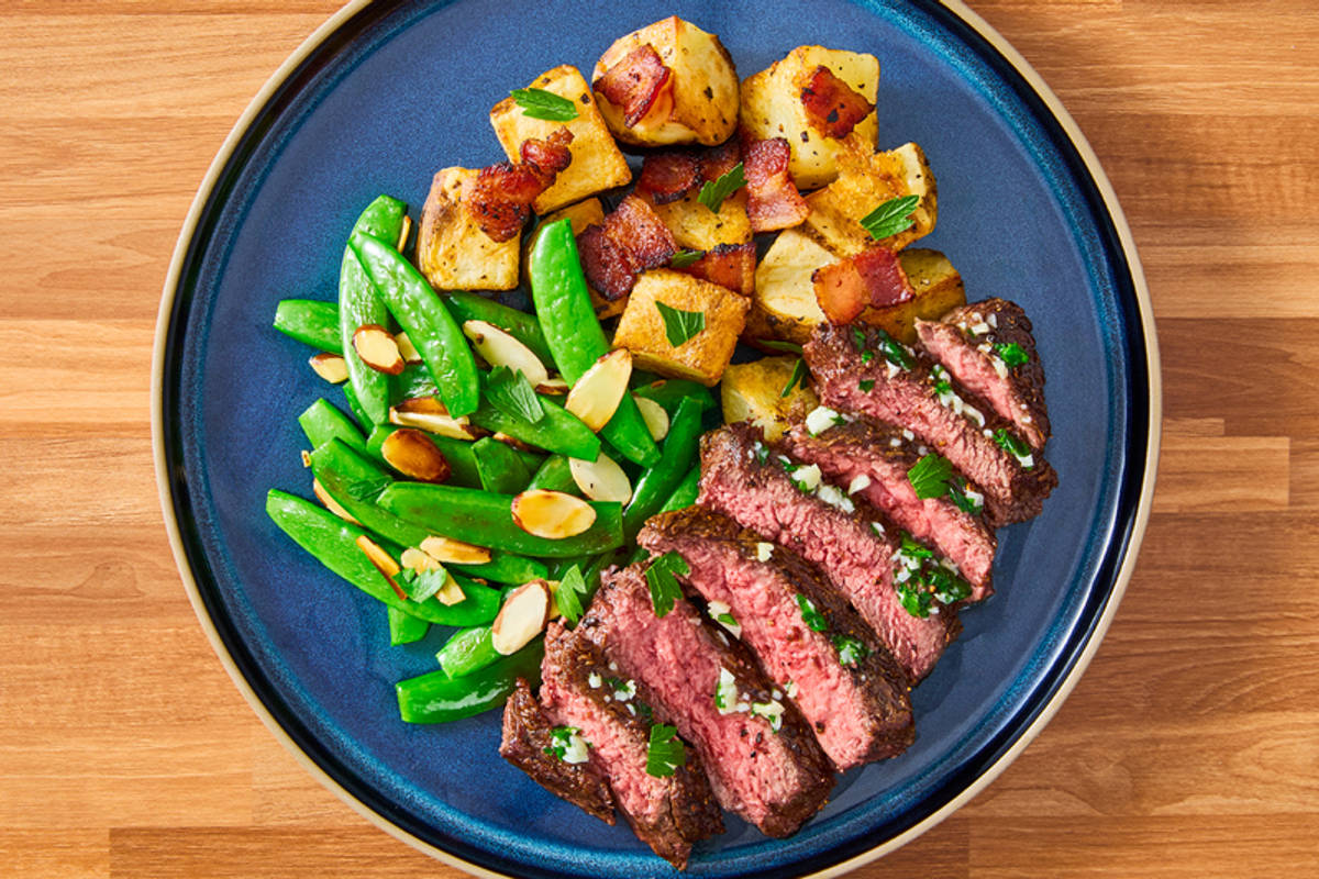 Seared Tenderloin Steak and Bacon Roasted Potatoes