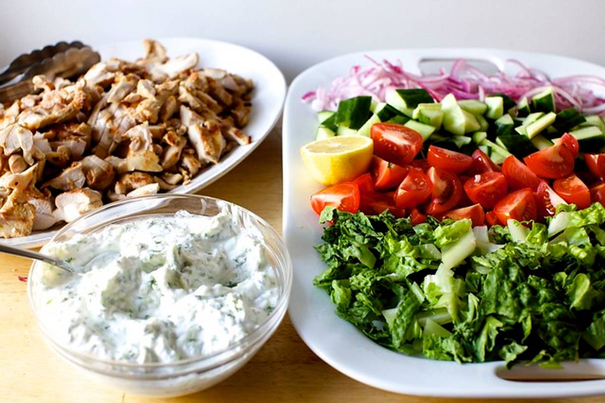 Gyro-Inspired Chicken Bowls