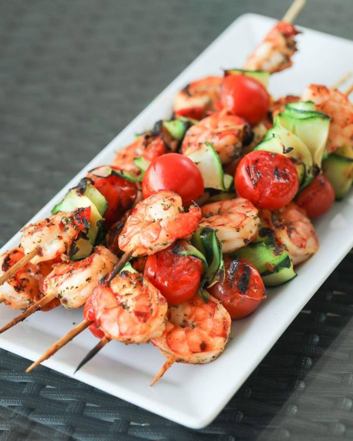 Grilled Pesto Jumbo Shrimp Skewers
