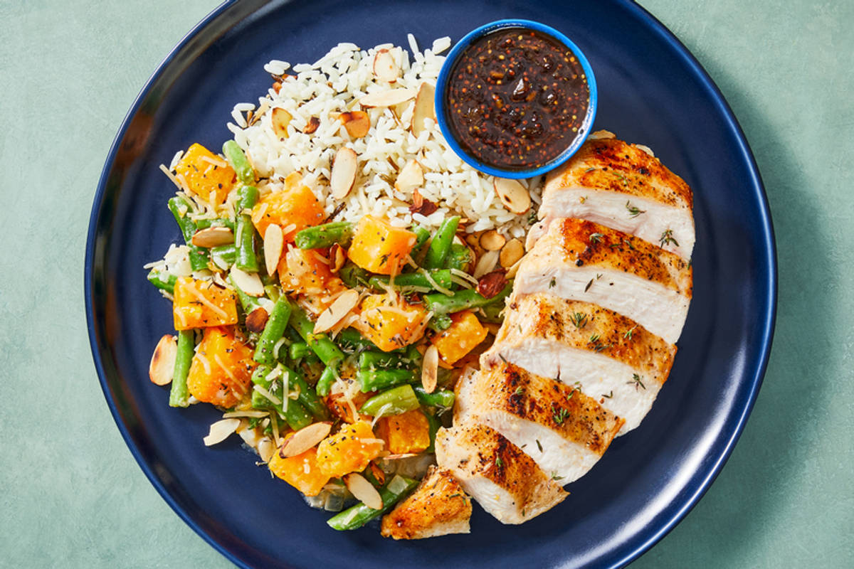 Cranberry-Sage Chicken with Wild Rice Pilaf