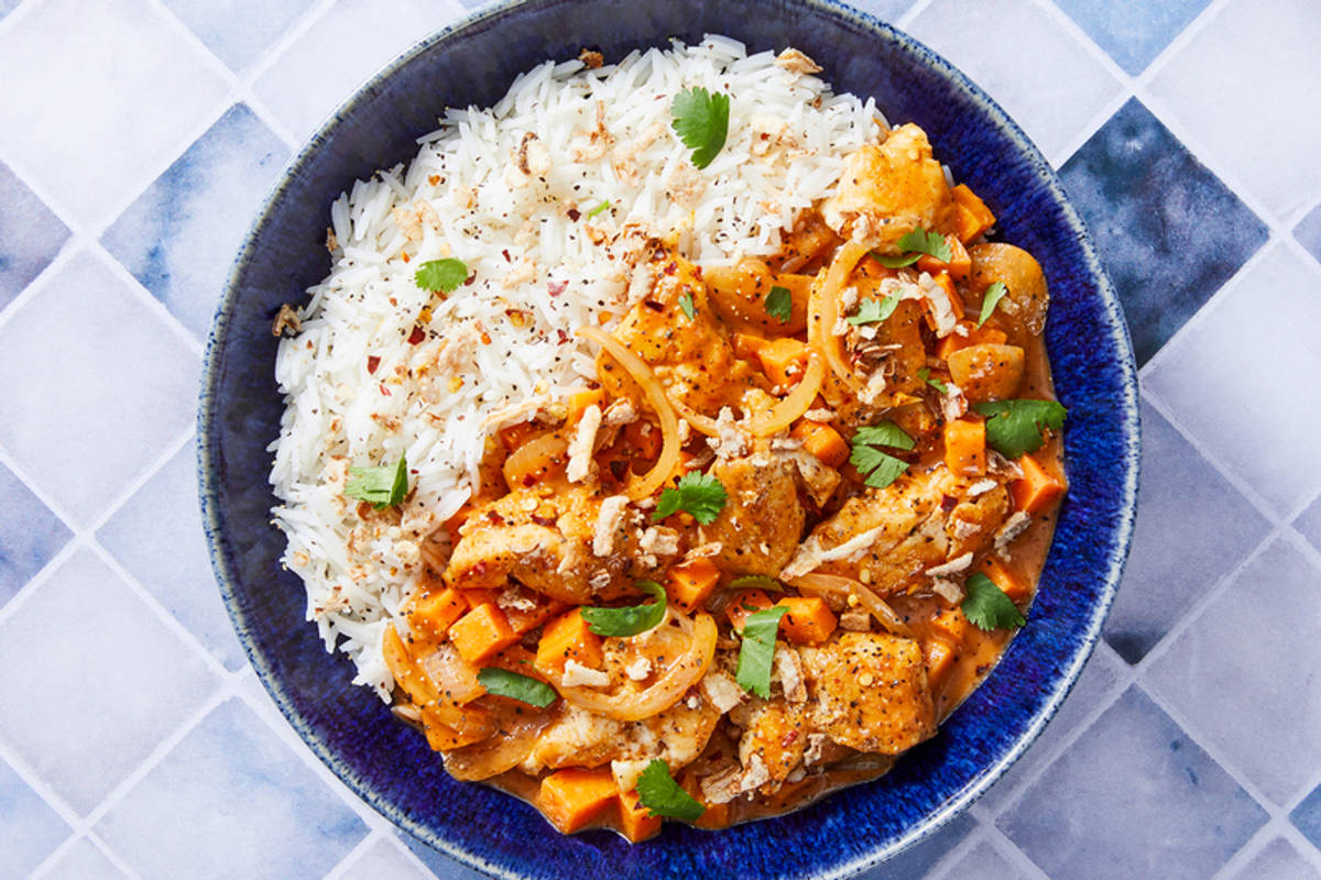 Cari de poulet bio super rapide au miso et à la noix de coco