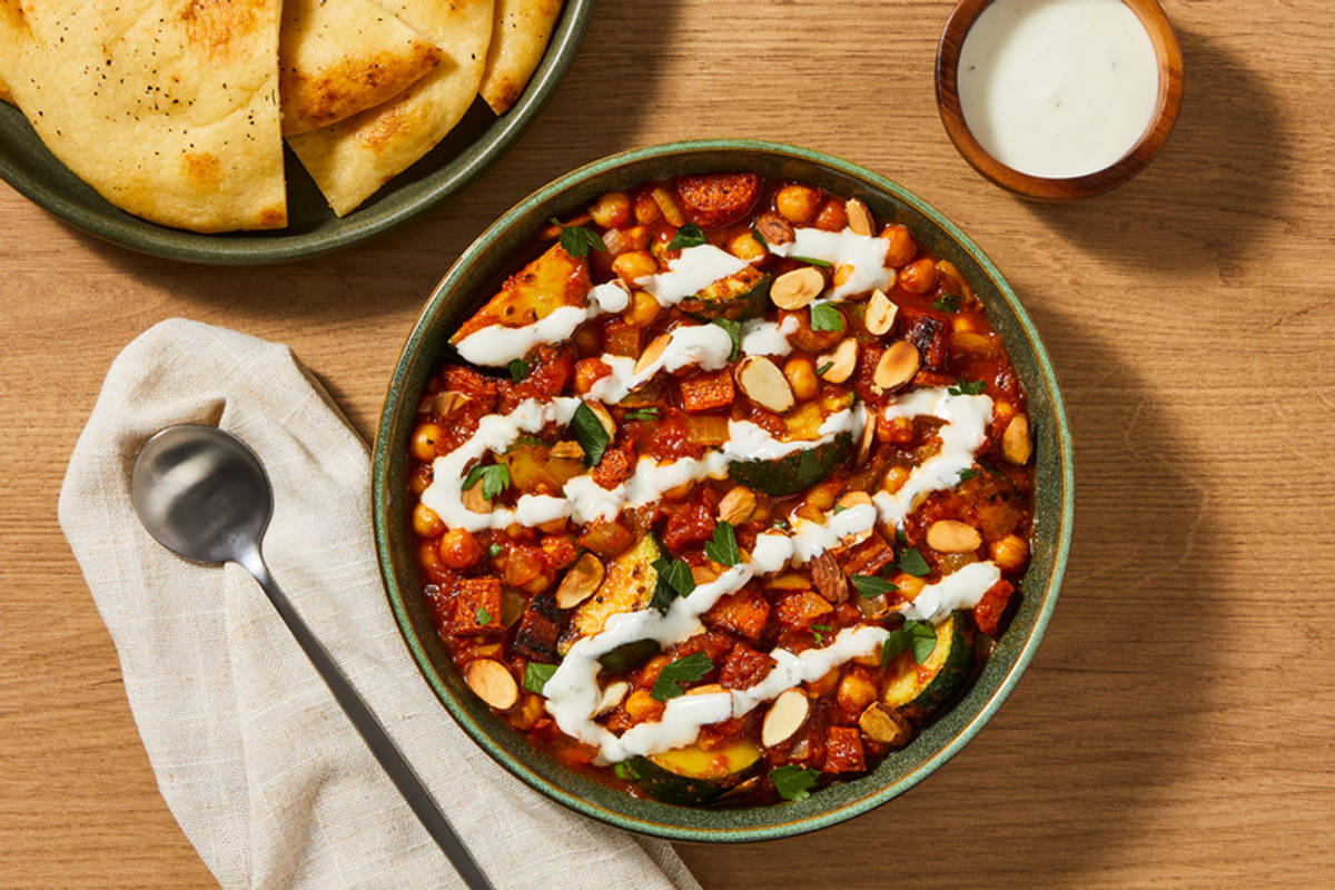 Persian-Inspired Chickpea, Chicken Breast Tenders and Veggie Stew