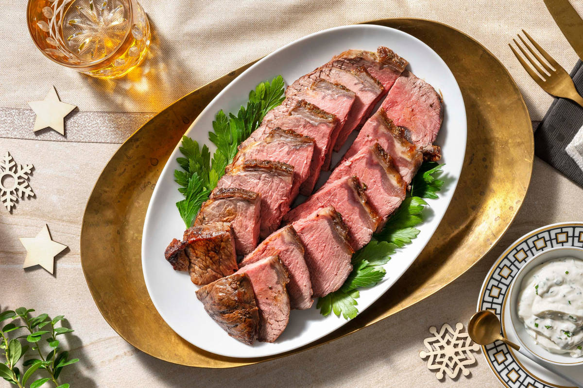 Rosbif de contre-filet à l’ail et au romarin