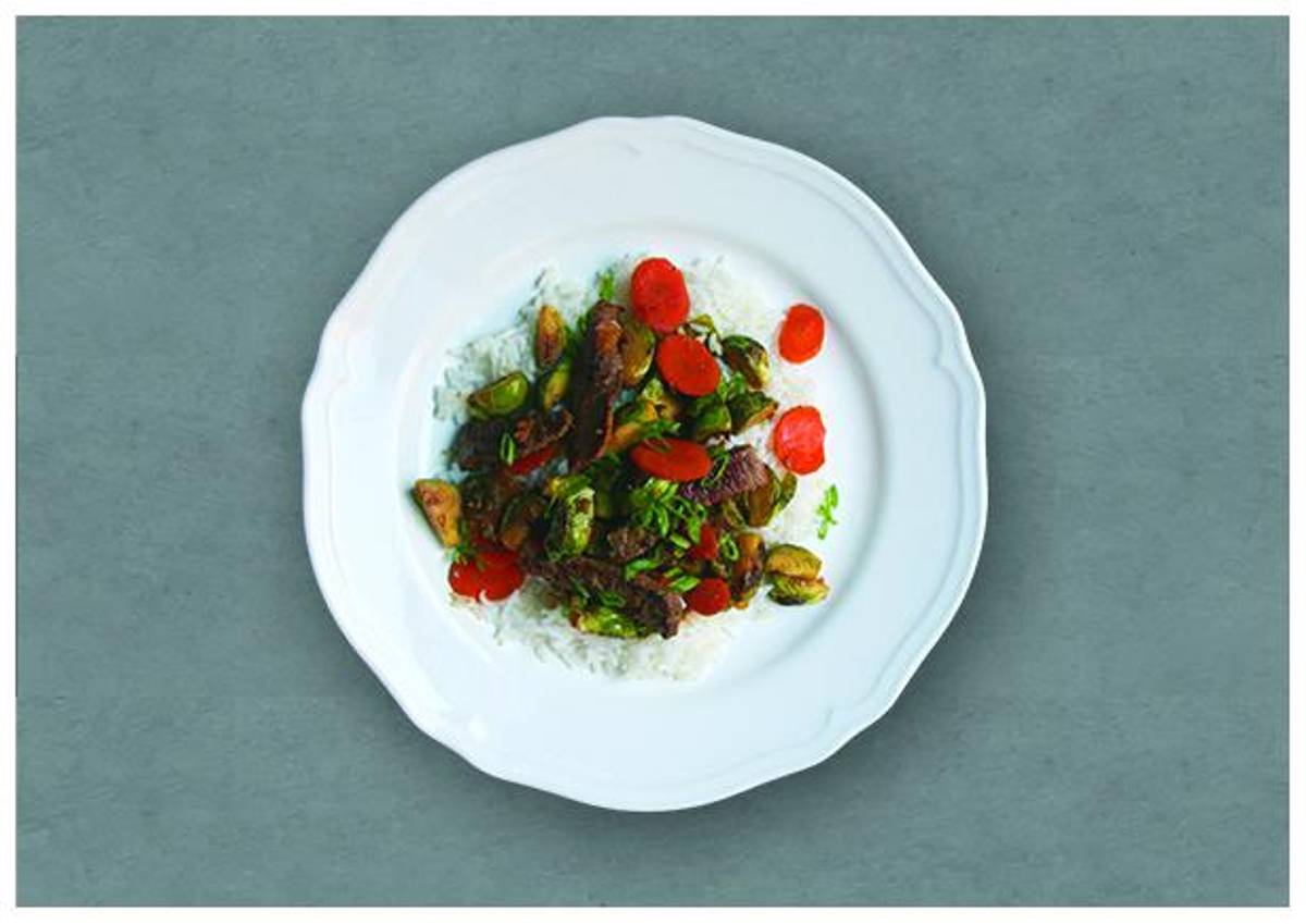 Steak and Brussels Sprouts Stir-Fry