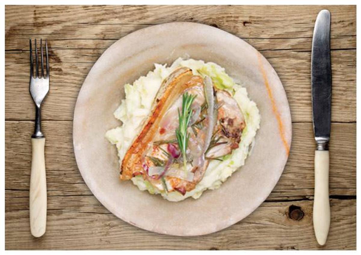 Pork Chops with Leek and Potato Mash