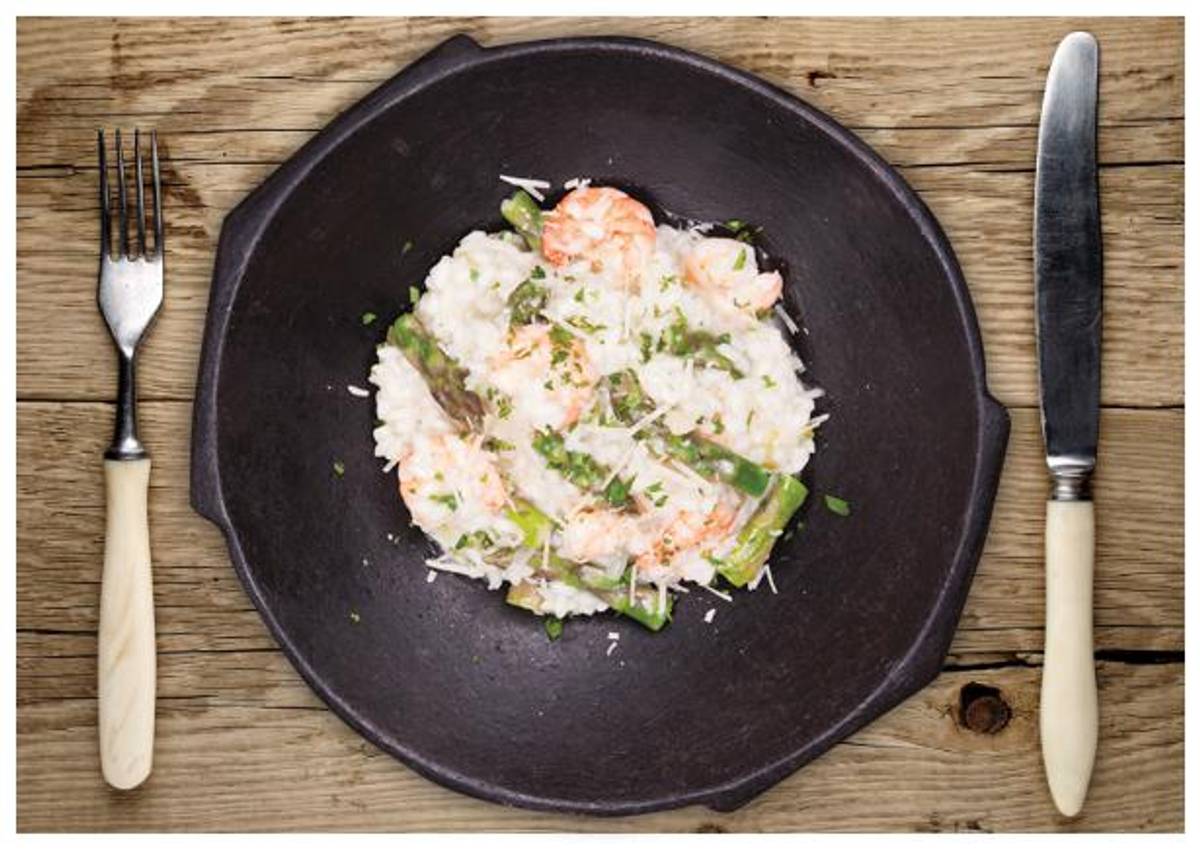 Shrimp and Asparagus Risotto