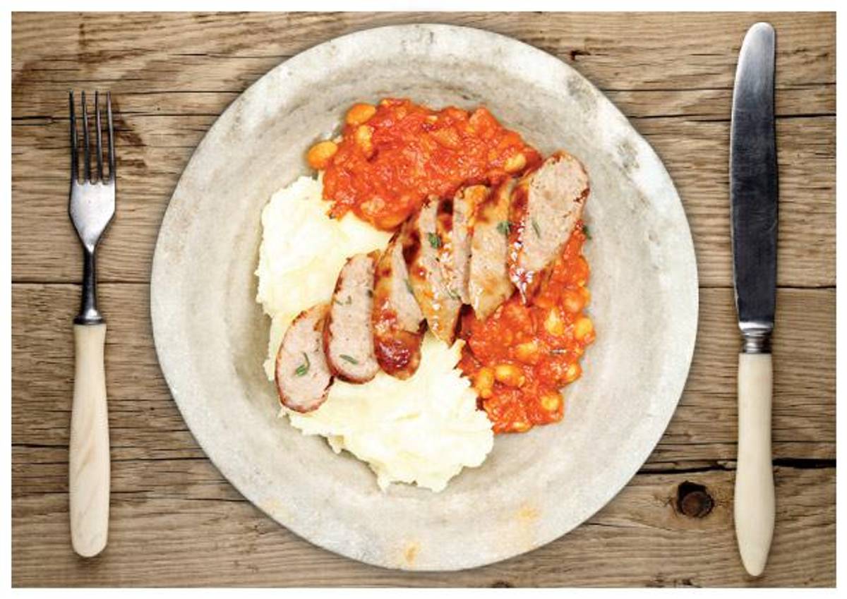 Smokin’ Cowboy Style Sausage, Homemade Baked Beans 