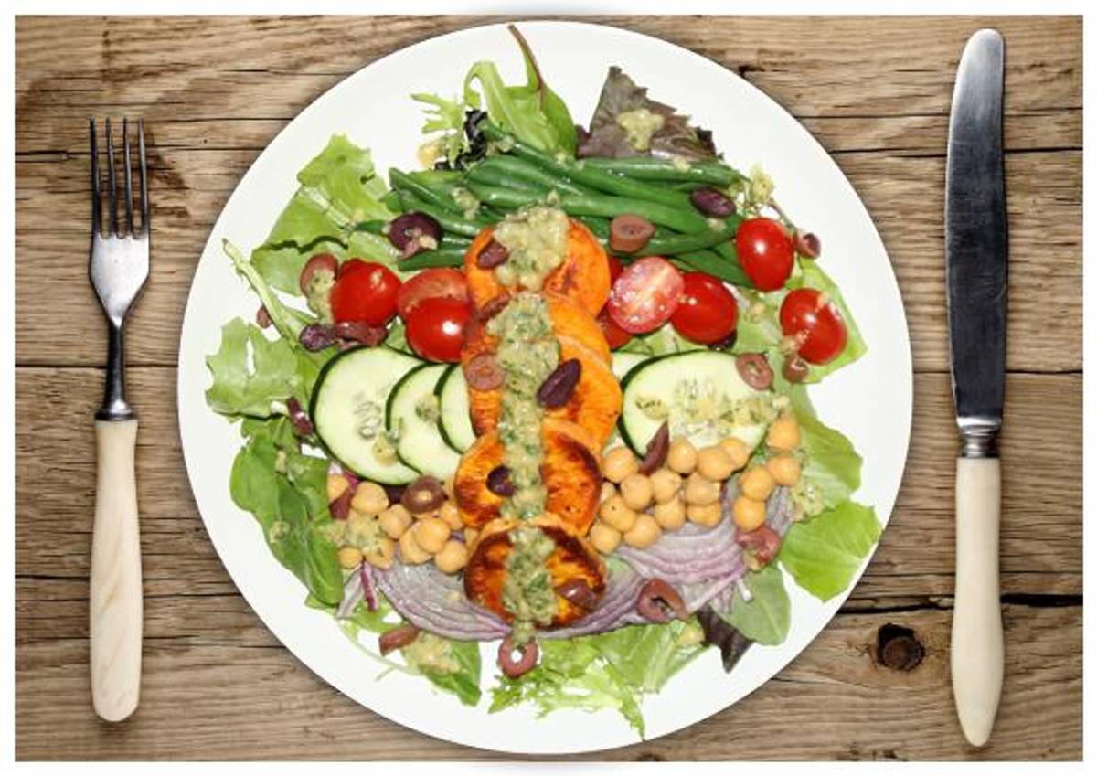Sweet Potato Nicoise Salad