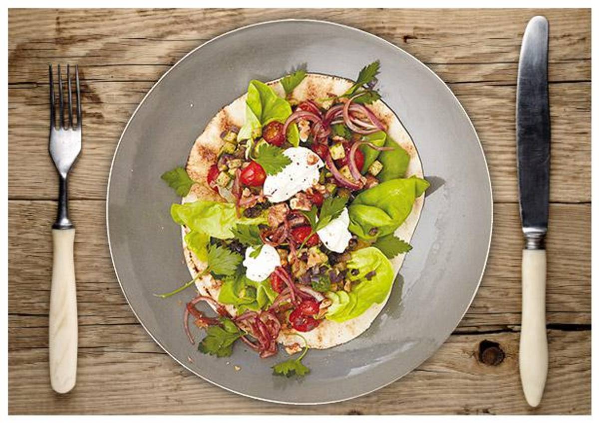 Mediterrane Fladenbrot „Roll Up“ Wraps  