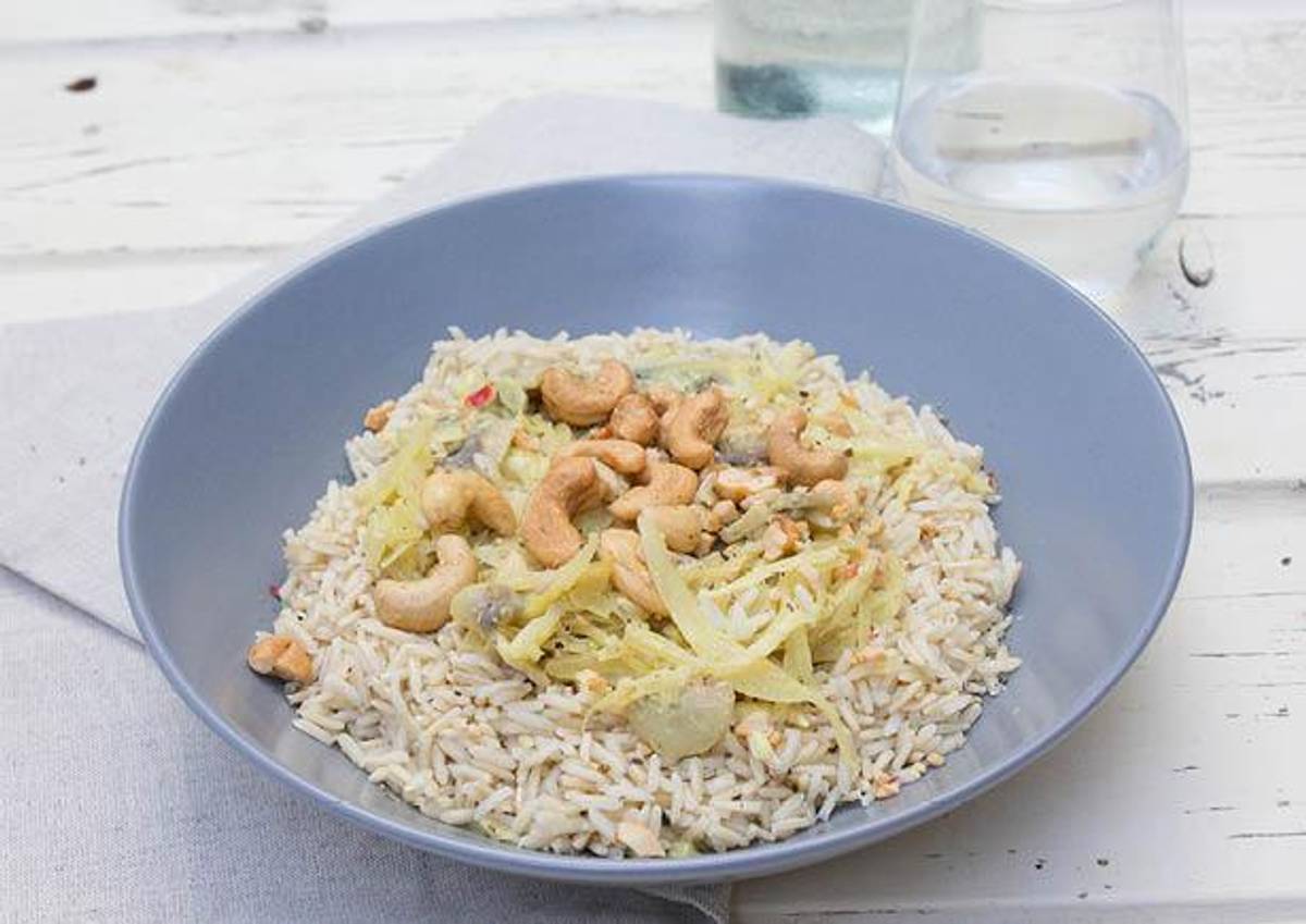 Romige curry met cashewnoten en citroengras