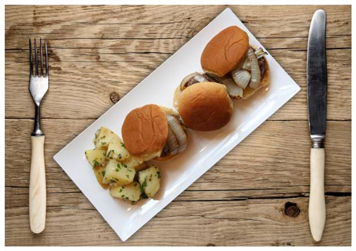 Cheddar Stuffed Sliders