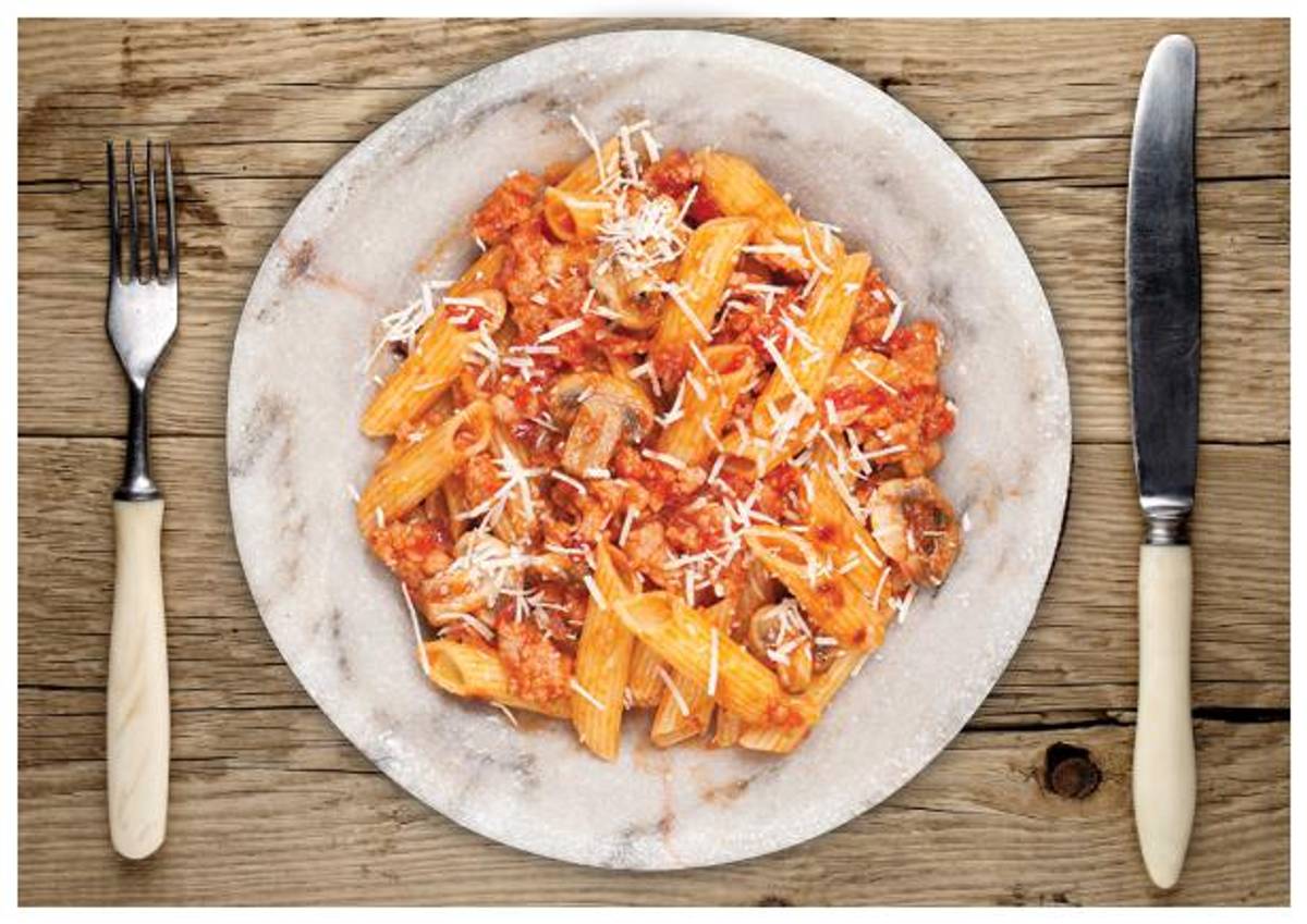 Penne with Spiced Pork