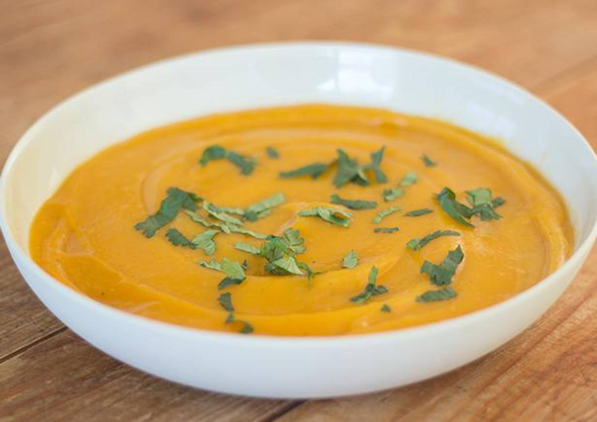 Coconut & Sweet Potato Soup (v)