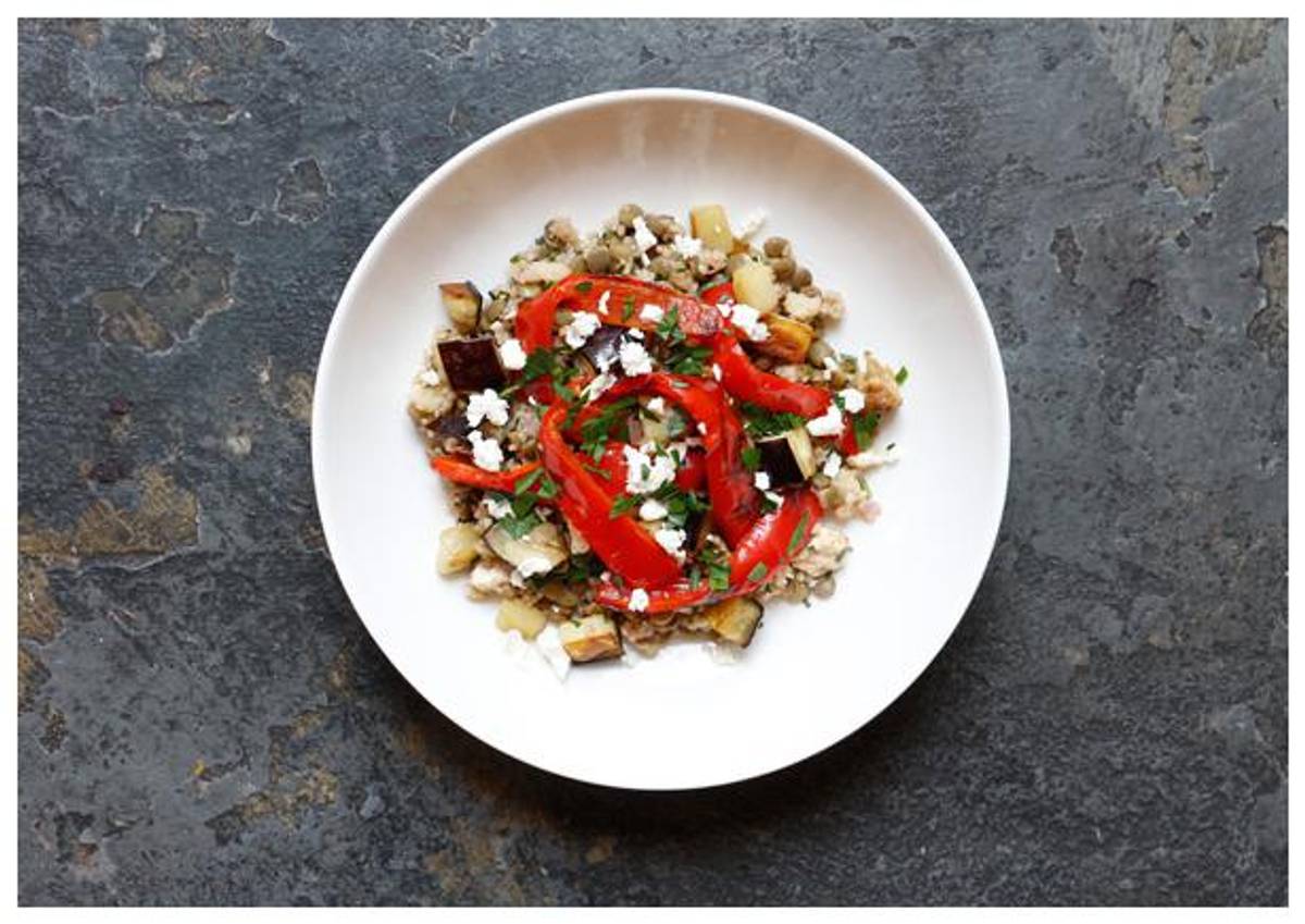 Eggplant and Roasted Peppers