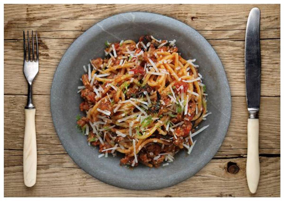 Spaghettini with Fennel and Lamb Ragu