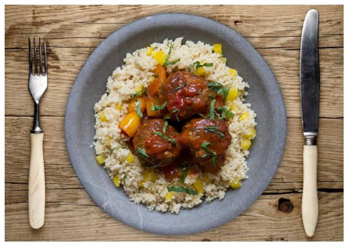 A Speedy Lamb and Mint Meatball Tagine 