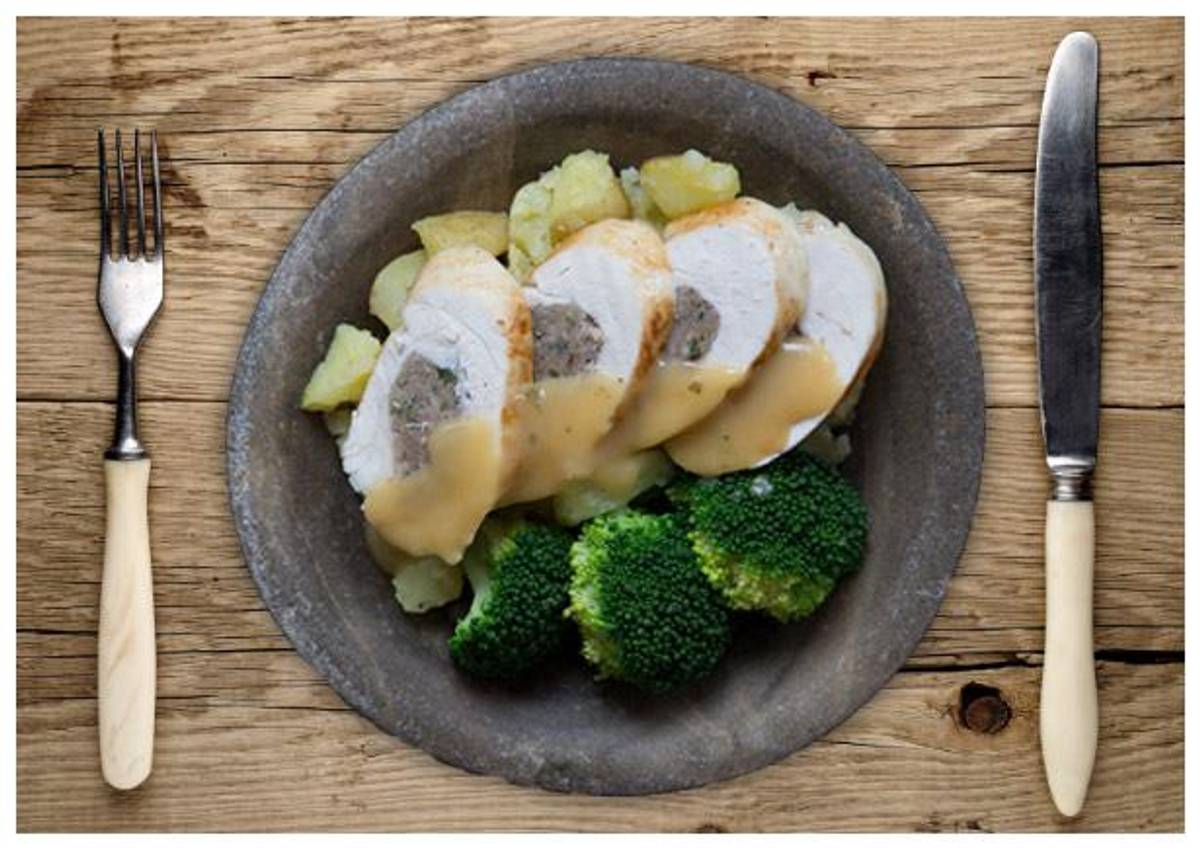 Herby Pork Stuffed Chicken Breast