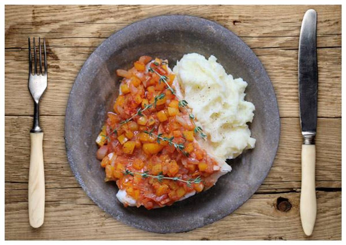 Oven Baked Mediterranean Hake 