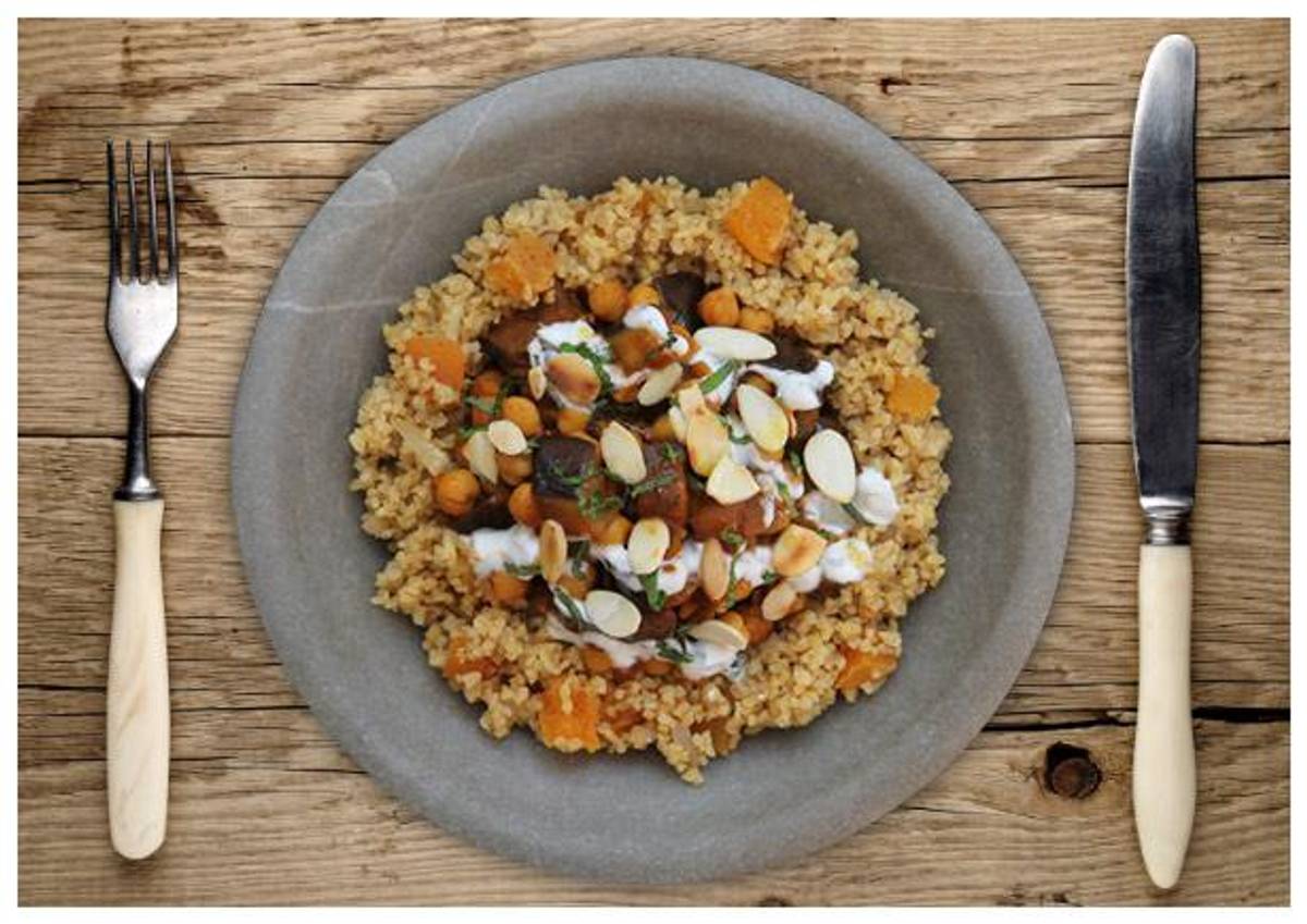 Aubergine and Chickpea Tagine 