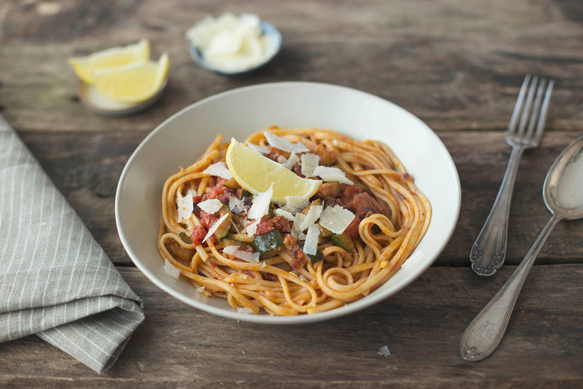 Tuscan Pork Linguine