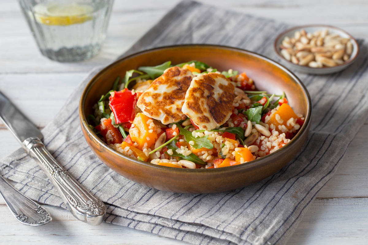 Roasted Butternut Squash and Halloumi Jumble