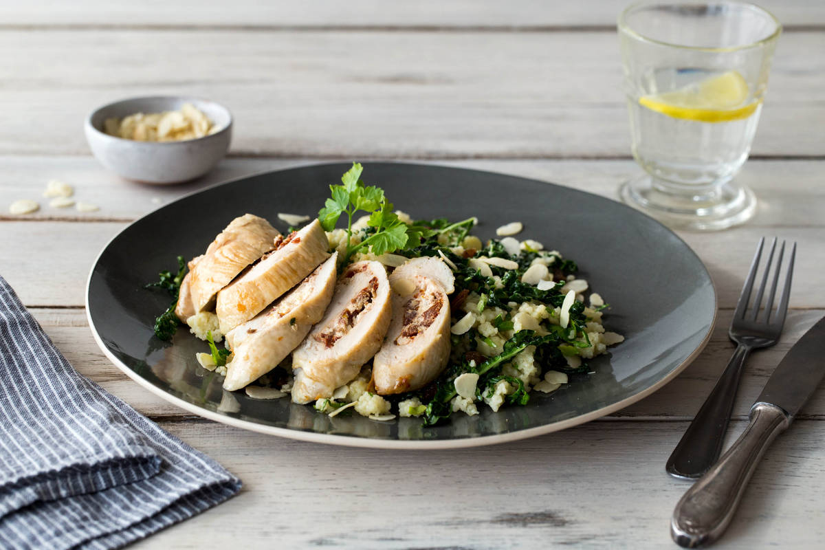 Goat Cheese-Stuffed Chicken Roulades