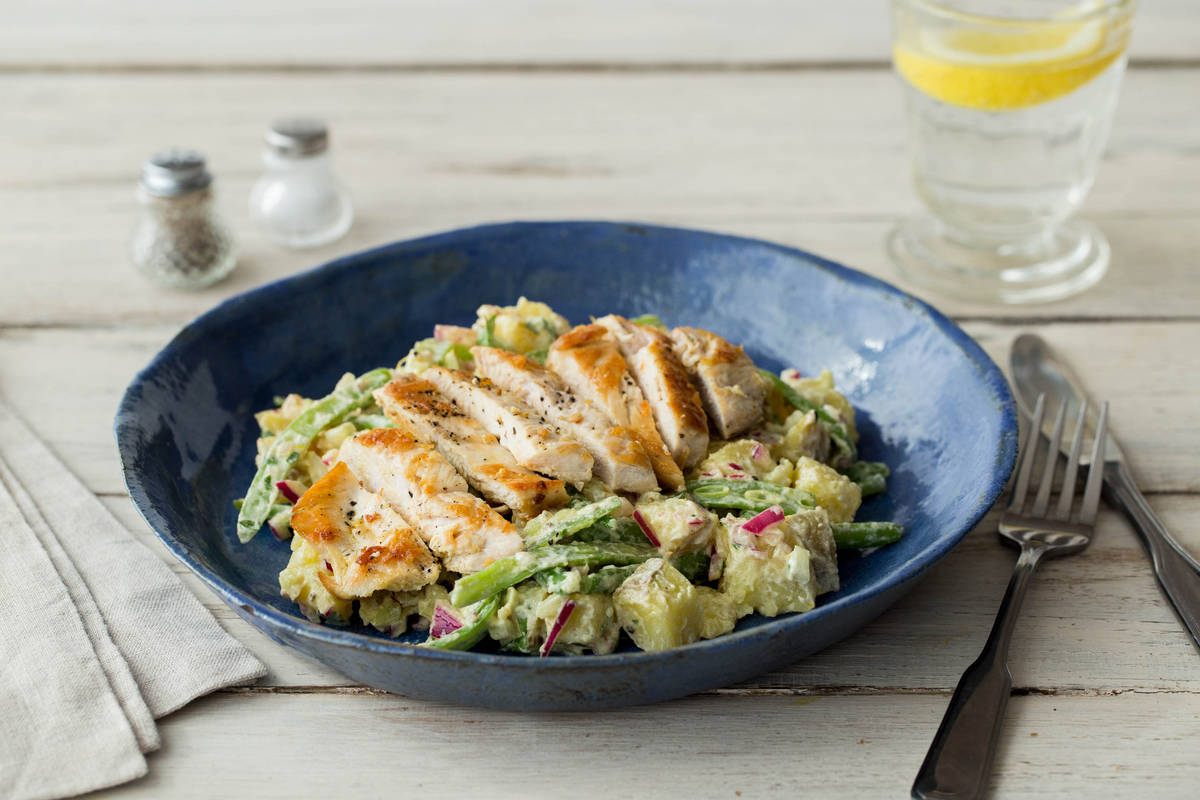 Summery Grain Mustard Potato Salad
